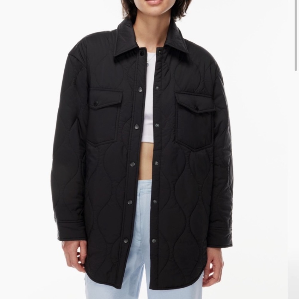 Aritzia Wilfred Ganna Insulated Shirt Jacket Black‎ Primaloft Medium